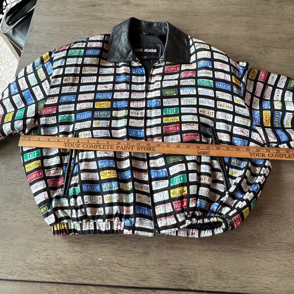 Luis Alvear retro license plate 90's bomber jacket - Picture 9 of 11